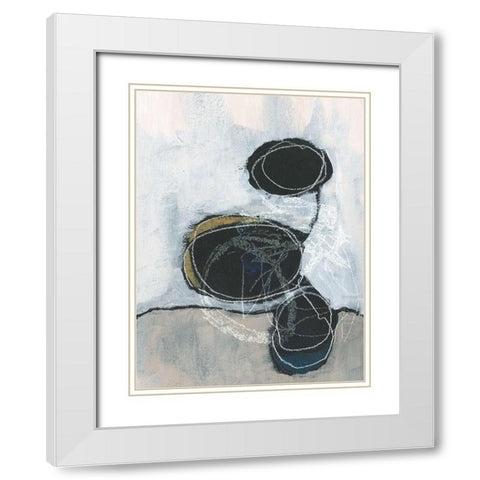 Primary Orbs II White Modern Wood Framed Art Print with Double Matting by Parker, Jennifer Paxton