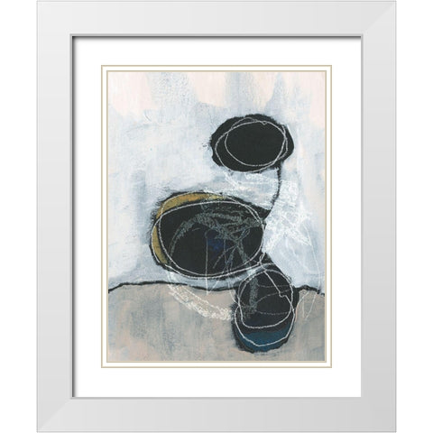 Primary Orbs II White Modern Wood Framed Art Print with Double Matting by Parker, Jennifer Paxton