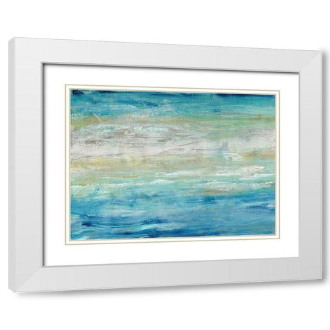 Wave Length II White Modern Wood Framed Art Print with Double Matting by OToole, Tim