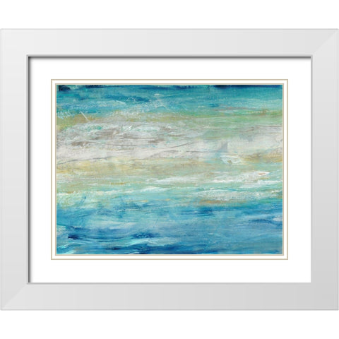 Wave Length II White Modern Wood Framed Art Print with Double Matting by OToole, Tim