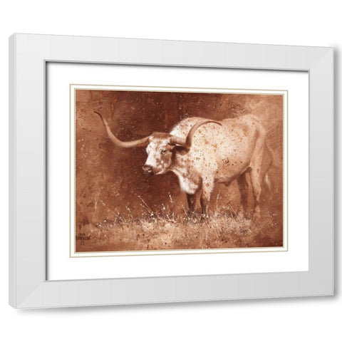Sienna Speculation White Modern Wood Framed Art Print with Double Matting by Sorenson, Jack