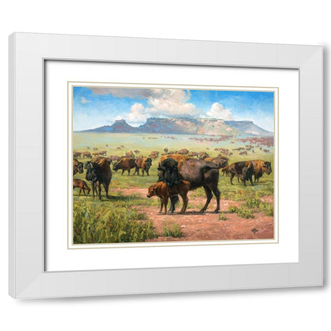 Spirit of the Plains White Modern Wood Framed Art Print with Double Matting by Sorenson, Jack