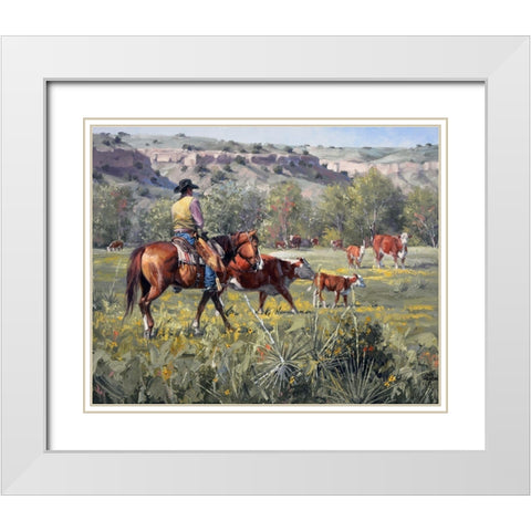 A Darn Good Spring White Modern Wood Framed Art Print with Double Matting by Sorenson, Jack