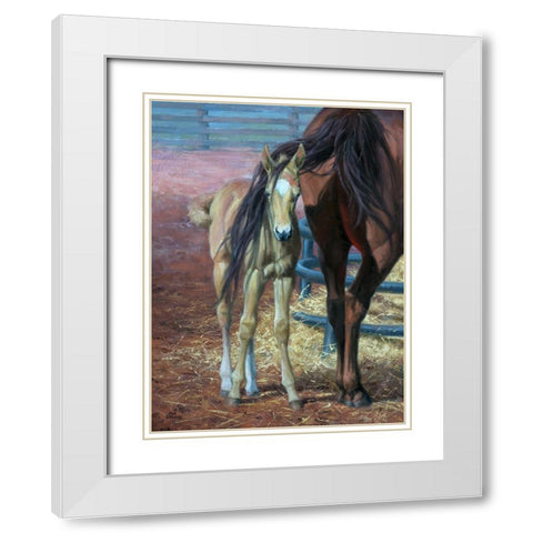 Bad Hair Day White Modern Wood Framed Art Print with Double Matting by Sorenson, Jack