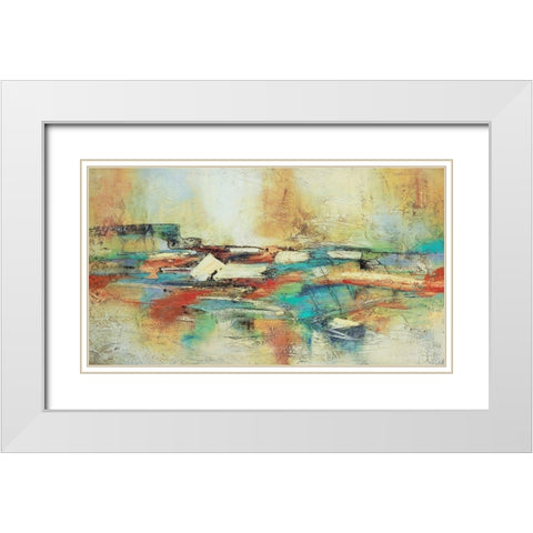 Puente Ocre White Modern Wood Framed Art Print with Double Matting by Villarreal, Gabriela