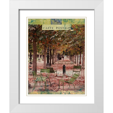Paris Bistro IV White Modern Wood Framed Art Print with Double Matting by Lloyd, Sandy