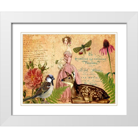 Postcards of Paris III White Modern Wood Framed Art Print with Double Matting by Lloyd, Sandy