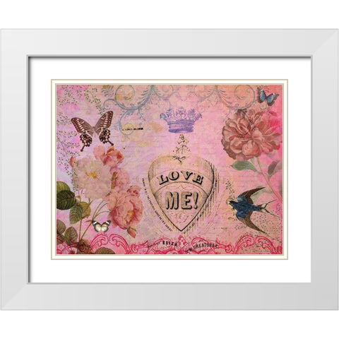 Postcards of Paris V White Modern Wood Framed Art Print with Double Matting by Lloyd, Sandy