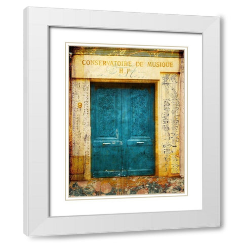 Postcards of Paris XI White Modern Wood Framed Art Print with Double Matting by Lloyd, Sandy