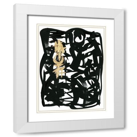Analysis  I White Modern Wood Framed Art Print with Double Matting by Stramel, Renee W.