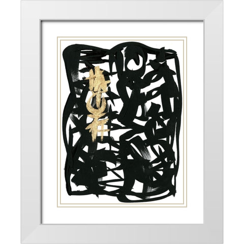 Analysis  I White Modern Wood Framed Art Print with Double Matting by Stramel, Renee W.