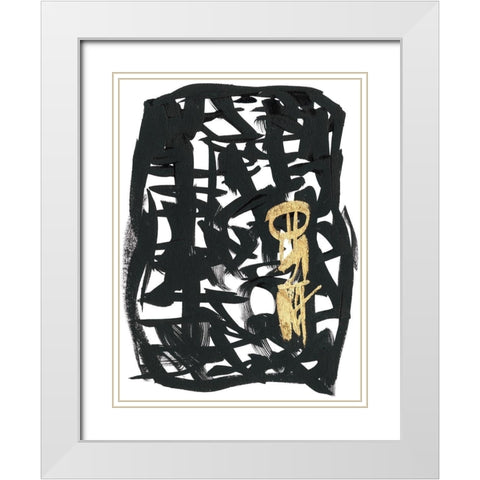 Analysis  II White Modern Wood Framed Art Print with Double Matting by Stramel, Renee W.