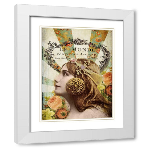 Femme Paris II White Modern Wood Framed Art Print with Double Matting by Lloyd, Sandy