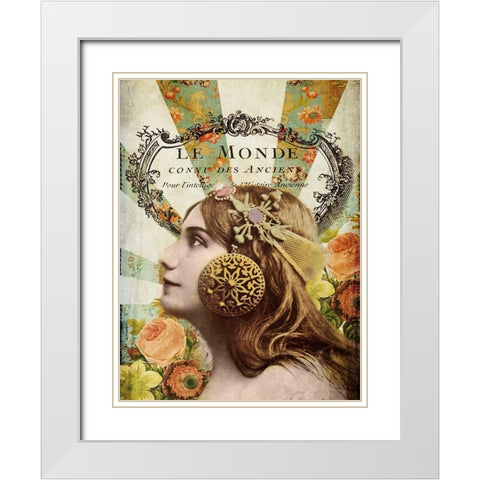 Femme Paris II White Modern Wood Framed Art Print with Double Matting by Lloyd, Sandy