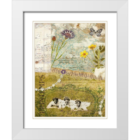 Femme Paris V White Modern Wood Framed Art Print with Double Matting by Lloyd, Sandy