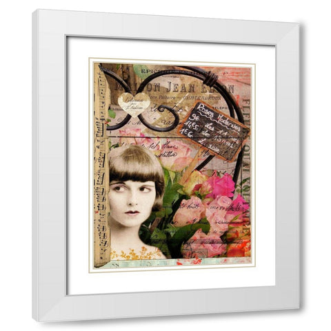 Femme Paris VI White Modern Wood Framed Art Print with Double Matting by Lloyd, Sandy