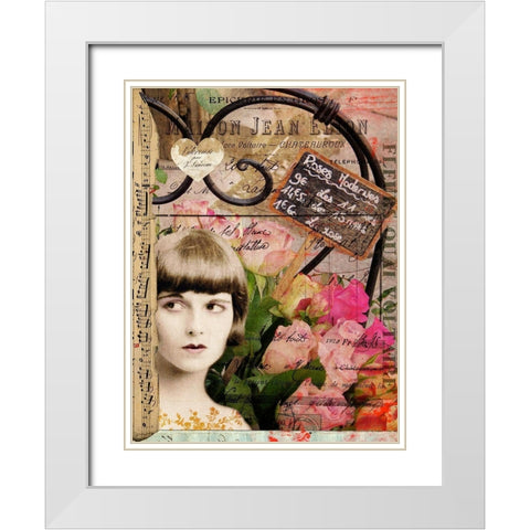 Femme Paris VI White Modern Wood Framed Art Print with Double Matting by Lloyd, Sandy