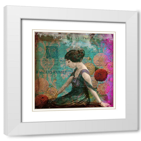 Femme Paris VIII White Modern Wood Framed Art Print with Double Matting by Lloyd, Sandy