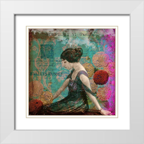 Femme Paris VIII White Modern Wood Framed Art Print with Double Matting by Lloyd, Sandy