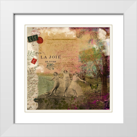 Femme Paris IX White Modern Wood Framed Art Print with Double Matting by Lloyd, Sandy