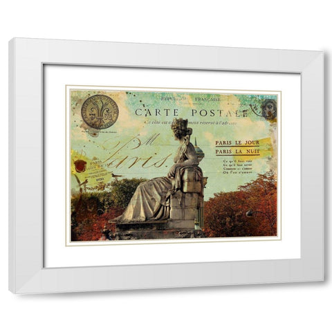 Femme Paris XI White Modern Wood Framed Art Print with Double Matting by Lloyd, Sandy