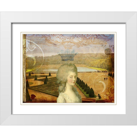 Femme Paris XIII White Modern Wood Framed Art Print with Double Matting by Lloyd, Sandy