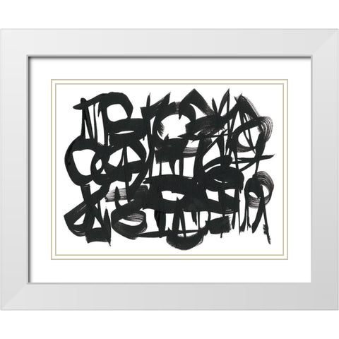 The Collective Unconsciousness I White Modern Wood Framed Art Print with Double Matting by Stramel, Renee W.