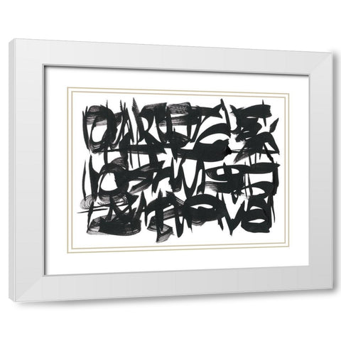 The Collective Unconsciousness II White Modern Wood Framed Art Print with Double Matting by Stramel, Renee W.