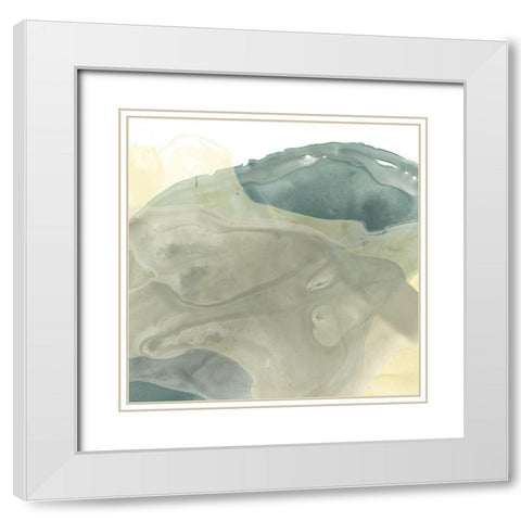 Mystique III White Modern Wood Framed Art Print with Double Matting by Vess, June Erica