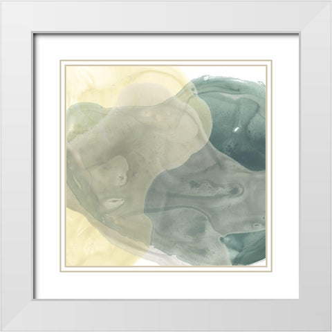 Mystique IV White Modern Wood Framed Art Print with Double Matting by Vess, June Erica
