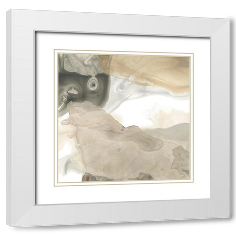 Tectonic Drift IV White Modern Wood Framed Art Print with Double Matting by Vess, June Erica