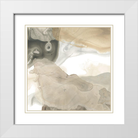 Tectonic Drift IV White Modern Wood Framed Art Print with Double Matting by Vess, June Erica