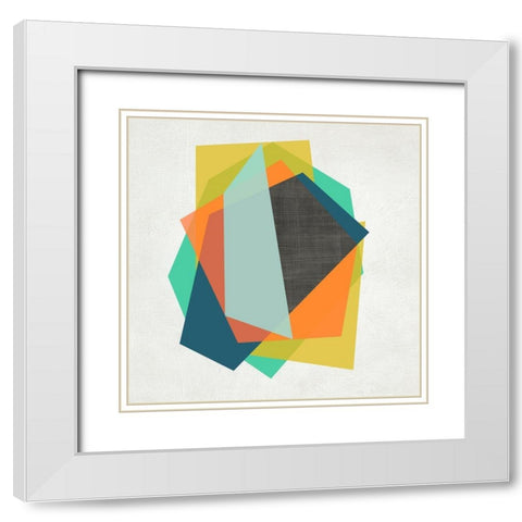 Integer I White Modern Wood Framed Art Print with Double Matting by Zarris, Chariklia