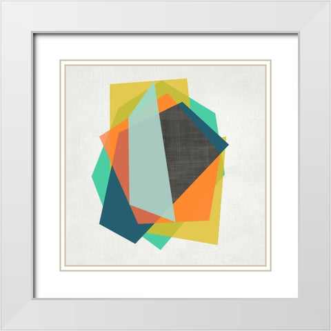 Integer I White Modern Wood Framed Art Print with Double Matting by Zarris, Chariklia