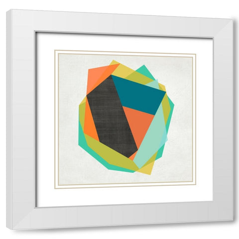 Integer II White Modern Wood Framed Art Print with Double Matting by Zarris, Chariklia