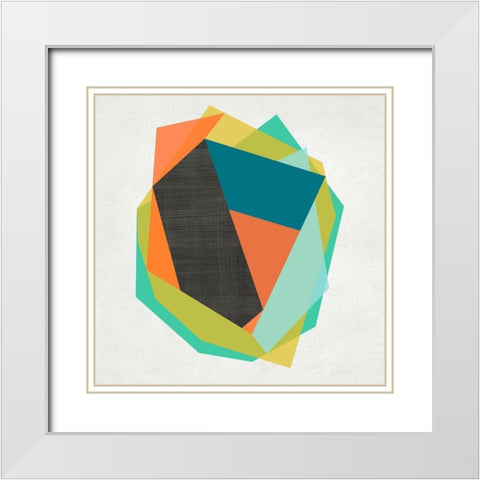 Integer II White Modern Wood Framed Art Print with Double Matting by Zarris, Chariklia