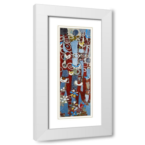 Cut Paper Trees II White Modern Wood Framed Art Print with Double Matting by Ferrell, Erin McGee