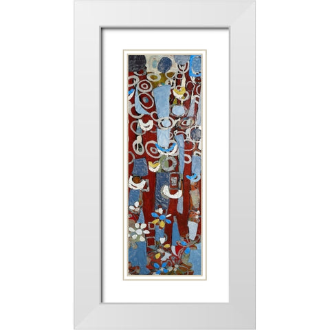 Cut Paper Trees II White Modern Wood Framed Art Print with Double Matting by Ferrell, Erin McGee