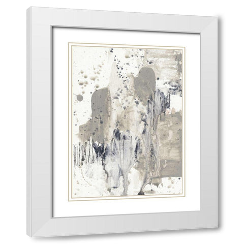 Paynes Splash I White Modern Wood Framed Art Print with Double Matting by Goldberger, Jennifer