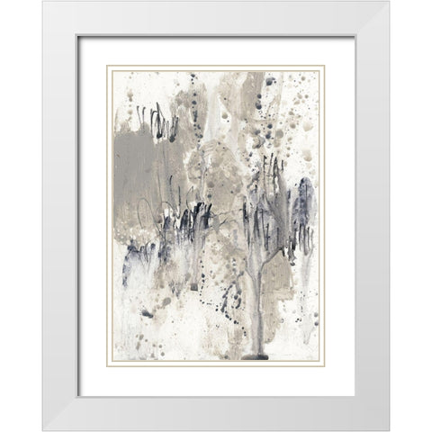 Paynes Splash II White Modern Wood Framed Art Print with Double Matting by Goldberger, Jennifer