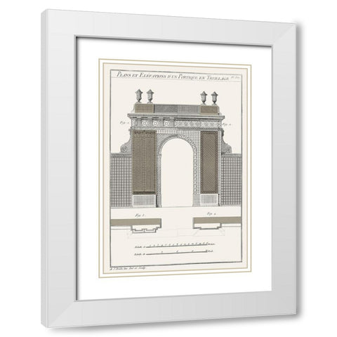 Survey of Architectural Design III White Modern Wood Framed Art Print with Double Matting by Vision Studio