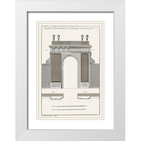 Survey of Architectural Design III White Modern Wood Framed Art Print with Double Matting by Vision Studio