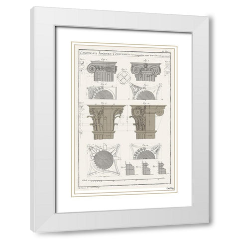 Survey of Architectural Design IV White Modern Wood Framed Art Print with Double Matting by Vision Studio