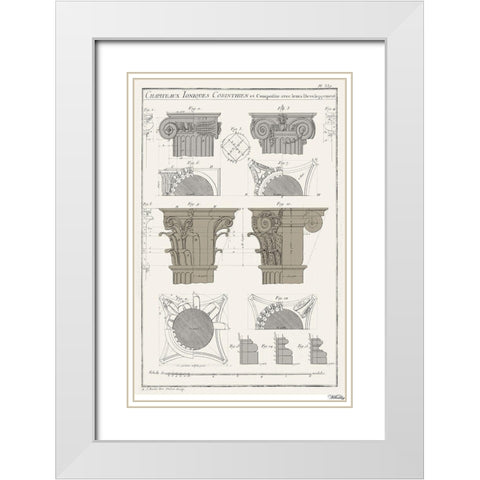 Survey of Architectural Design IV White Modern Wood Framed Art Print with Double Matting by Vision Studio