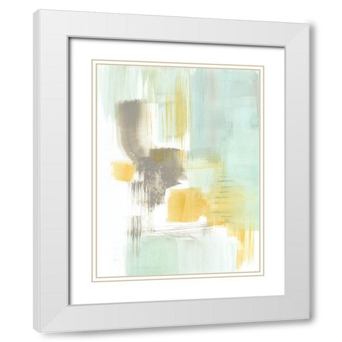 Spa Watercolor Abstract II White Modern Wood Framed Art Print with Double Matting by Goldberger, Jennifer