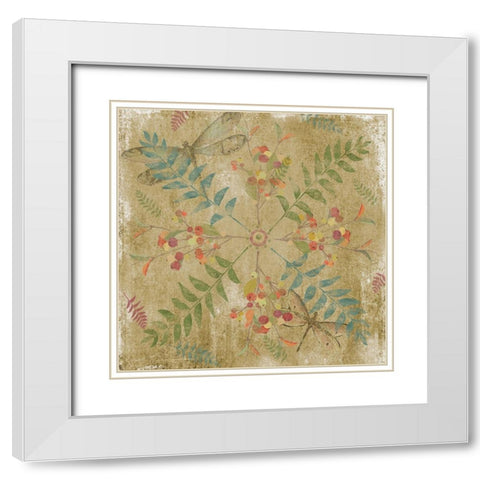Nature Tile II White Modern Wood Framed Art Print with Double Matting by Reynolds, Jade