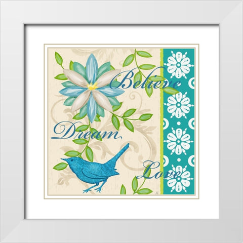 Bright Inspiration I White Modern Wood Framed Art Print with Double Matting by Reynolds, Jade