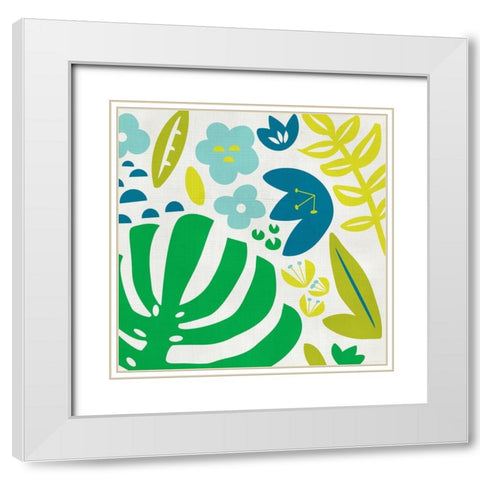 Ollie II White Modern Wood Framed Art Print with Double Matting by Zarris, Chariklia