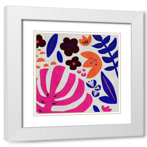 Ollie IV White Modern Wood Framed Art Print with Double Matting by Zarris, Chariklia