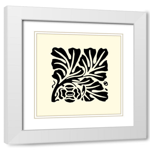 BandW Graphic Beauty III White Modern Wood Framed Art Print with Double Matting by Vision Studio